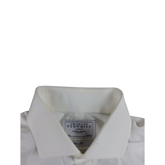 Charles Tyrwhitt Slim Fit Men's 16/35" White Dress Shirt - Picture 3 of 4